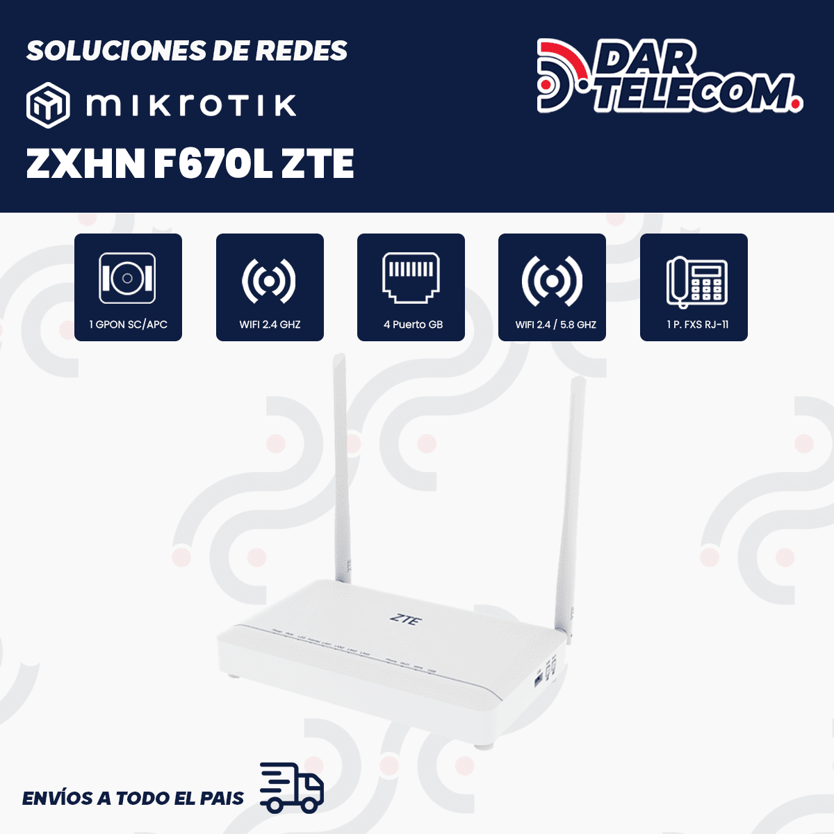 ONT GPON ZXHN F670L - ZTE